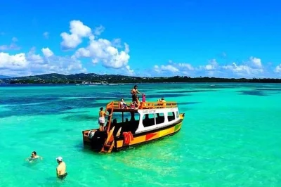 Discover tobago’s buccoo reef by glass bottom boat, snorkel the nylon pool, and explore fort king george. includes hotel pickup, guide, and lunch.