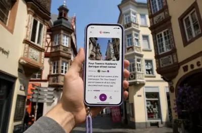 Koblenz passeio a pé autoguiado: Quiz de áudio no Deutsches Eck