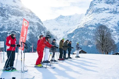 Try skiing for the first time in grindelwald near interlaken, with a patient local guide, all equipment included, and small group instruction on gentle slopes.