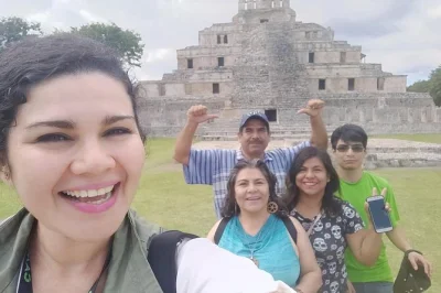 Explore edzná near campeche with a local guide, walk ancient mayan trails, spot birds, and enjoy fresh fruit snacks. includes pickup and bottled water.