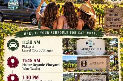 Dégustations privées à Fredericksburg, 3 à 4 vins à découvrir