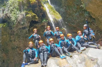 Experience matacanes canyon with rappelling, river hiking, cave swims, and over 20 water jumps. includes private transport, meals, and all gear for your monterrey adventure.