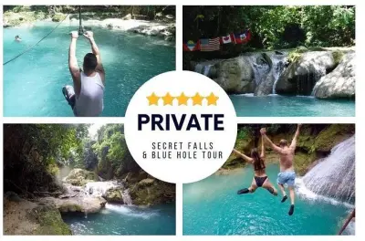 Blue Hole & Secret Falls ab Negril: Schwimmen, Springen, Schaukel