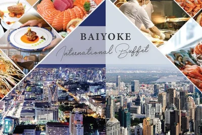 Découvrez bangkok depuis le baiyoke sky hotel avec un buffet varié, accès aux belvédères panoramiques et une boisson offerte—réservation flexible.