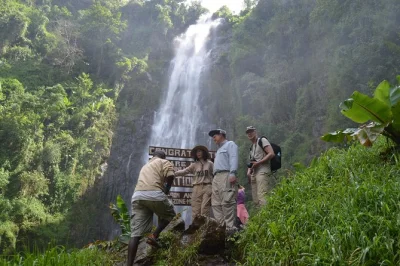 Experience kilimanjaro’s materuni waterfalls, hands-on coffee making with locals, and a soak in kikuletwa hot springs. includes lunch, drinks, and hotel pickup.