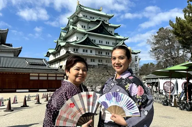 Nagoya: Kimono-Tour zu Schloss und Hisaya Odori