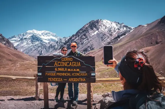 Randonnée privée dans les Andes au parc Aconcagua avec asado