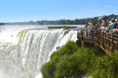 Experience iguazu falls from argentina with a local guide, hotel pickup, eco-train rides, and accessible trails. includes devil’s throat and jungle paths.