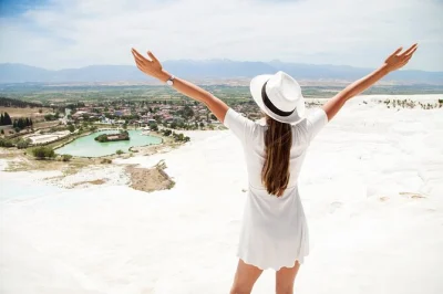Explore pamukkale’s white terraces, stroll ancient hierapolis, and enjoy a turkish lunch. includes hotel pickup, english-speaking guide, and shared group comfort.