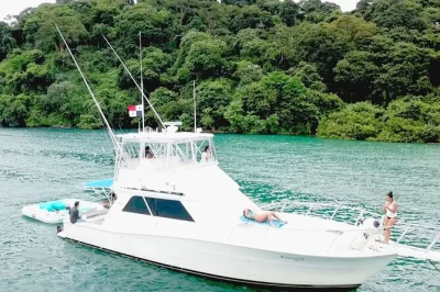 Sail from panama city to taboga island on a private yacht, with fishing, snorkeling, and village time. includes gear, drinks, a/c, and bilingual crew.