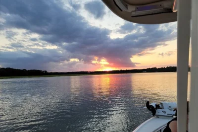 Erlebe frische meeresluft bei einer privaten delfinbootstour auf hilton head. entdecke broad creek, beobachte verspielte delfine bei daufuskie und bring deine eigenen getränke mit – kühlboxen sind