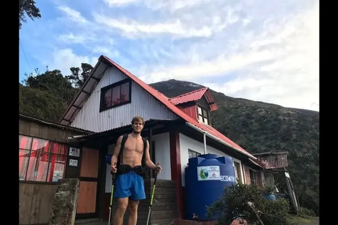 Wanderung zum Vulkan Tungurahua ab Baños: Martinez-Hütte auf 3.800 m