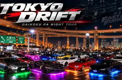 Tokyo Drift Daikoku PA Tour from Ginza: JDM Cars at Night