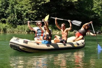 Rafting auf dem Vrbas: 12 km mit Schwimmpausen