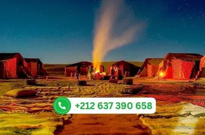 Overnight camel trek Merzouga: Erg-Chebbi desert camp