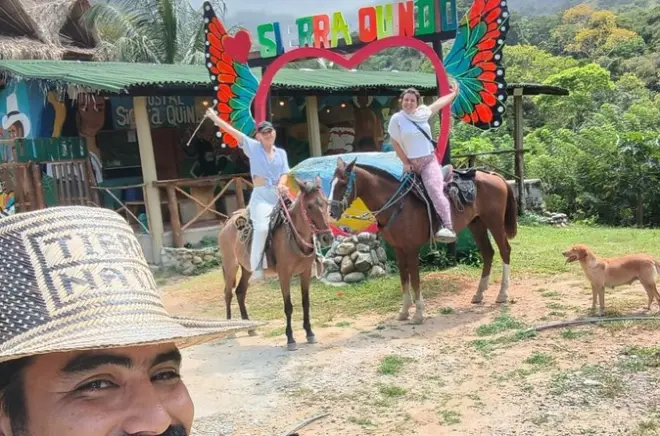 Horseback riding to Duwanaby ancestral stone, Santa Marta