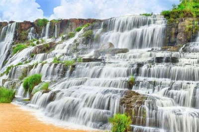 Esplora la campagna di da lat: visita le cascate pongour e elephant falls, la pagoda linh an, una piantagione di caffè locale e i campi di fiori. escursione guidata di un giorno con pick-up in città
