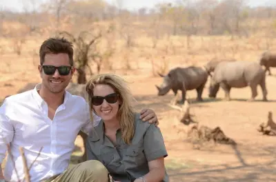 Livingstone Game Drive: White Rhino Walking Safari