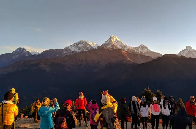 Trekking 4 dias no vale de Pokhara com Poon Hill e vila Ghandruk
