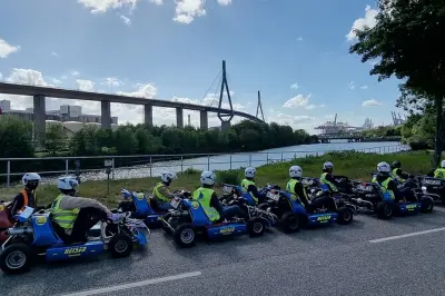 Tour de 3h de go-kart em Hamburgo: Cidade e porto em karts de rua