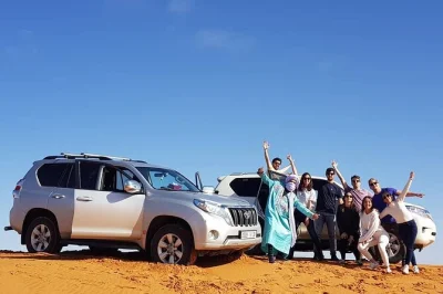 Discover agadir’s small sahara by 4wd: visit sidi r'bat caves, banana groves, berber lunch, and tiznit’s silver medina. book your desert day trip now.