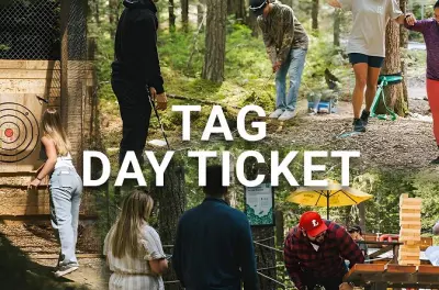 Cougar Mountain ingresso diário: Arremesso de machado e slackline