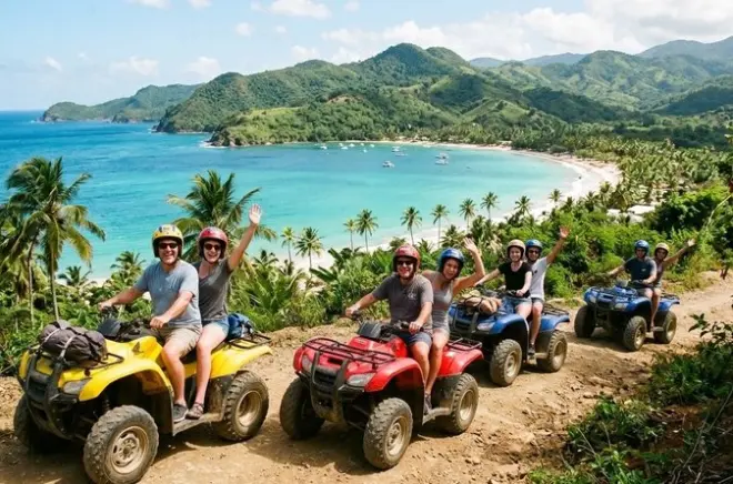 Quad-Tour Las Terrenas: El Limón Fluss & Playa Morón