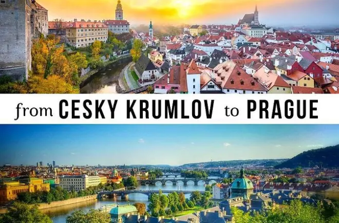 Transfer da Cesky Krumlov a Praga con sosta di 2 ore per visite