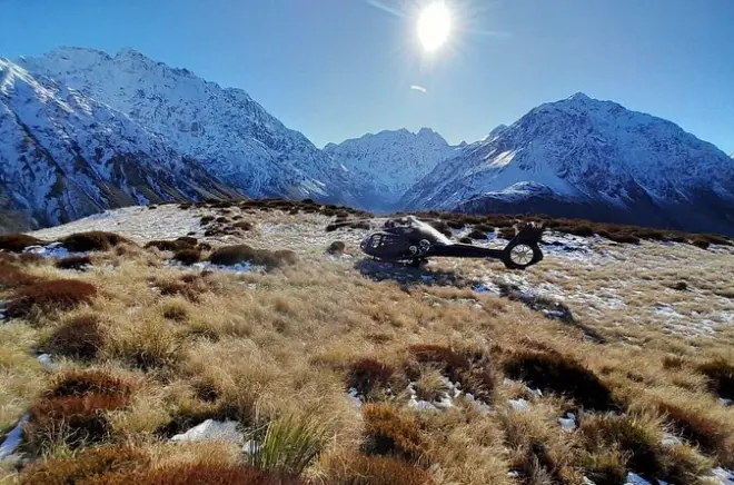 Desde Canterbury, vuelo panorámico con aterrizaje en Southern Alps