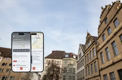 Arquitetura de Bielefeld com podcast das histórias escondidas