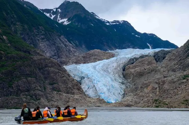 Da Skagway al ghiacciaio Davidson con barca, canoa e trekking