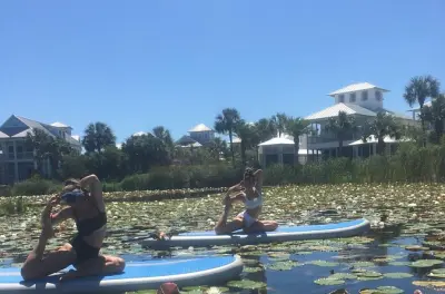 Floating Yoga on Paddleboards in Panama City: Guided practice on the water