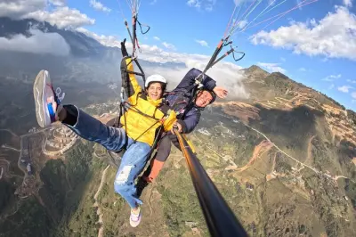 Parasailing in Sapa: Acrobatic Flips from Hàm Rồng Top