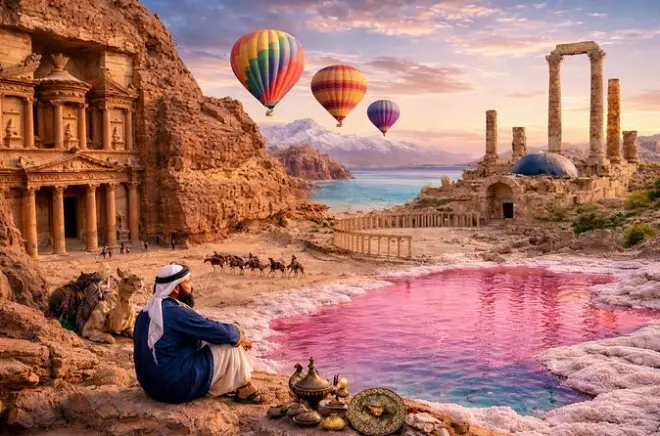 Jordânia 3 dias: Petra, Wadi Rum e Mar Morto desde Amman