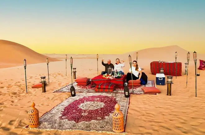 Romantic Private Dune Dinner Abu Dhabi: Sunset & Stargazing