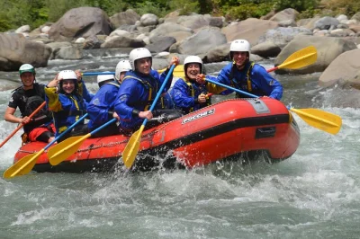 Feel the rush of rafting on the sesia river with a local guide, private transfer included. experience class iii-iv rapids, laughter, and mountain air in valsesia.