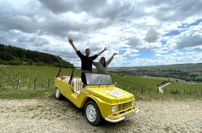Passeio em Mehari elétrico e degustação nos Grands Crus de Chablis