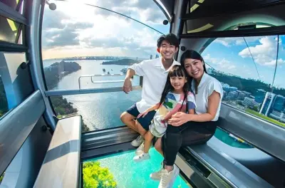 Sentosa Seilbahn: Panoramablick über Singapur