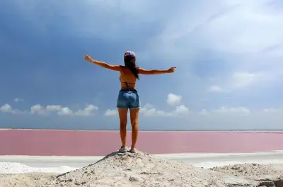 Las Coloradas rosa Seen & Rio Lagartos ab Tulum: Bootstour