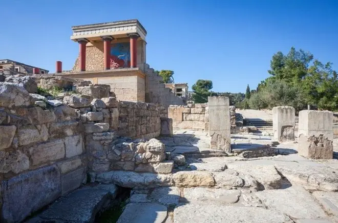 Palacio de Knossos, bodega y Archanes desde Heraklion