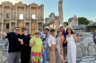 Ephesus Tour Cruise Passengers: Domitian Temple & Library