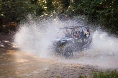 Feel the rush of a utv ride near puerto vallarta, carving through forest trails with a local guide. includes helmet, snack, and easy pickup from marina or nuevo vallarta.