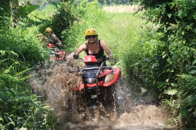 Experience a bali atv ride through rice fields and villages, plus jungle swings near ubud. all-inclusive adventure with lunch, transfers, and insurance.