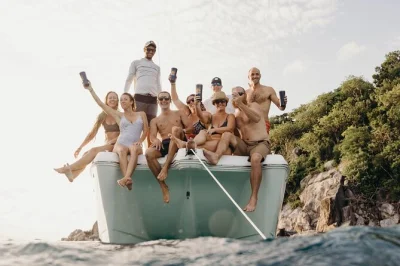 Chase the golden hour on a private virgin islands boat charter, with snorkeling, island hopping, and sunset views. includes captain, water, and snorkel gear.