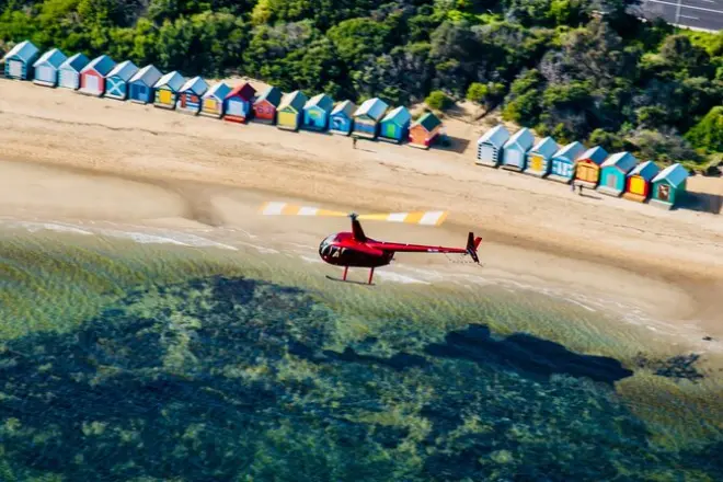 Tour in elicottero a Melbourne: Brighton Beach Boxes e CBD