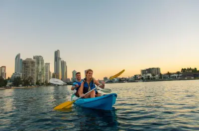 Kayaking Surfers Paradise: Sunset on the Nerang River