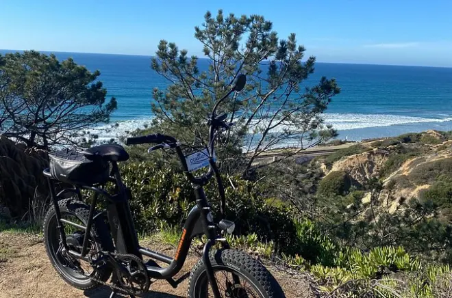 Balade à vélo électrique et randonnée sur la côte nord de San Diego