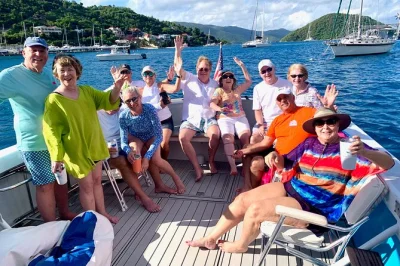Jump between us virgin islands by boat, swim up to floating taco bars, snorkel reefs, and unwind at lovango beach club—all with lunch and drinks included.