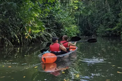 Kayak transparente en Punta Uva: Rema entre la selva y el arrecife