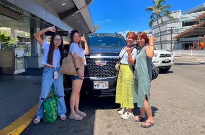 Vom Flughafen Honolulu nach Waikiki im Black Cadillac Escalade